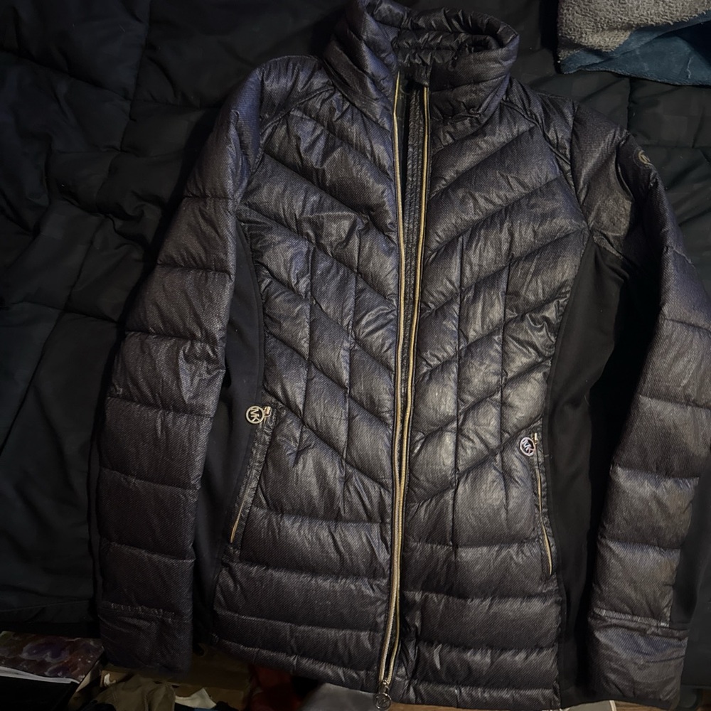 Michael Kors Shiny Black Puffer Jacket